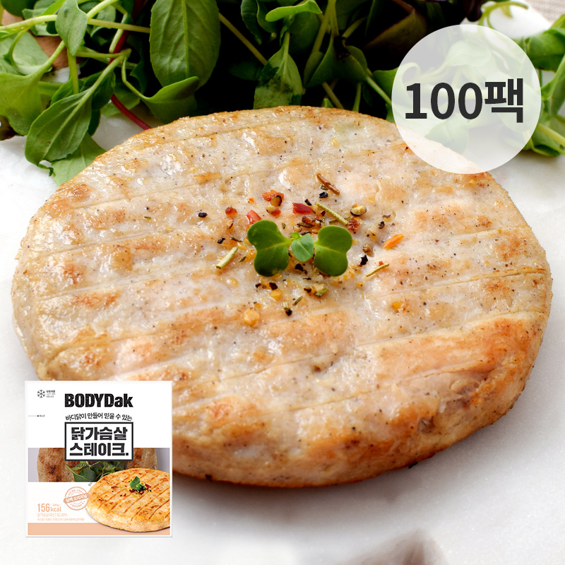 [바디닭] 오리지널 닭가슴살 스테이크 100팩